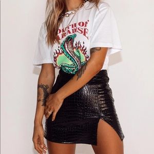 The wren mini skirt black croc